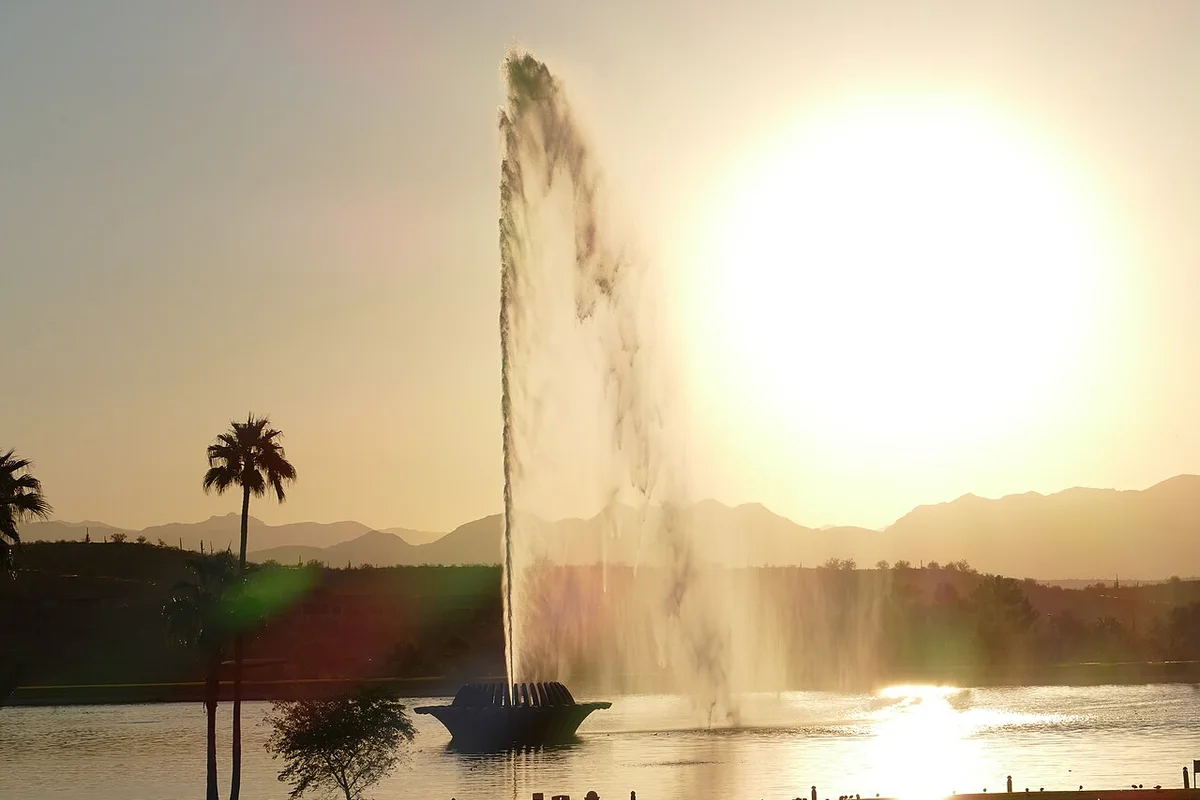 The fountain at Fountain Park in Fountain Hills, Arizona